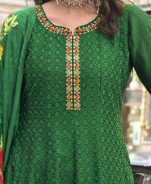 Women's 3-Piece Kurta Set with Palazzo & Dupatta