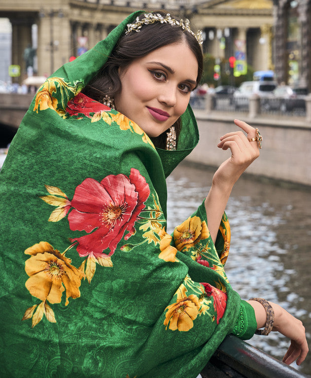Women's 3-Piece Kurta Set with Palazzo & Dupatta