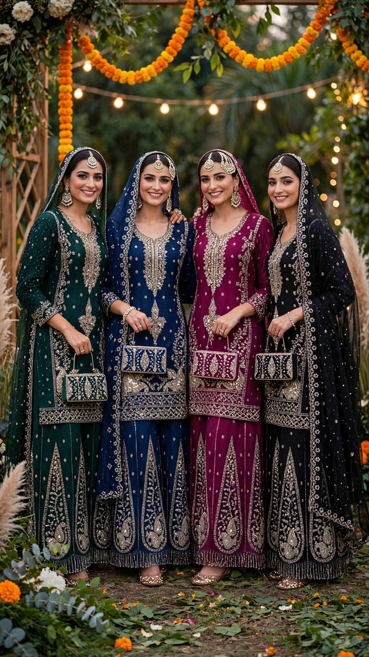 Women's 3-Piece Kurta Set with Palazzo & Dupatta