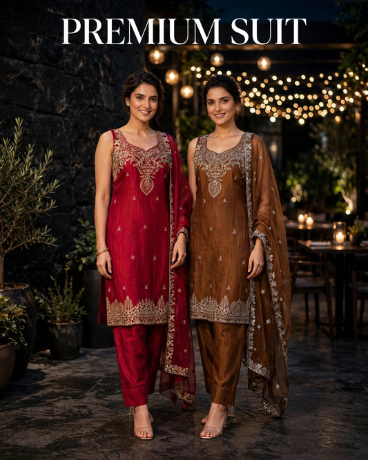 Women's 3-Piece Cut Sleeve Kurta Set with Palazzo, Duppata