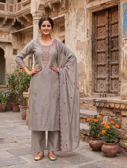 Women's Premium 3-Piece Kurta Set with Palazzo, Duppata
